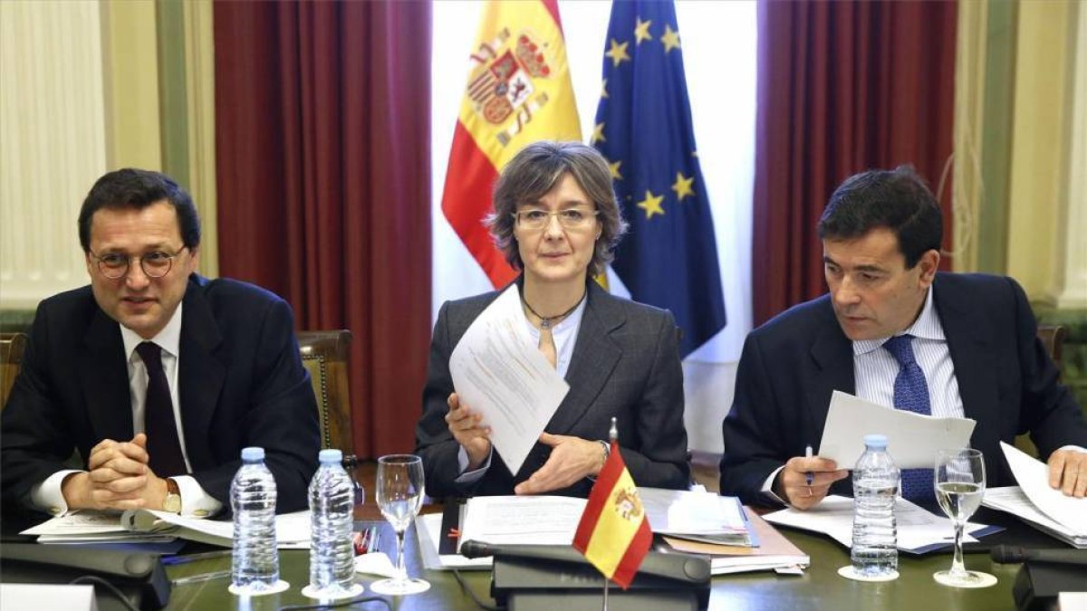 La ministra de Agricultura, Alimentación y Medio Ambiente, Isabel García Tejerina, presidió la reunión del Consejo Consultivo de Agricultura, esta mañana.-Foto: J. J. GUILLÉM/ EFE