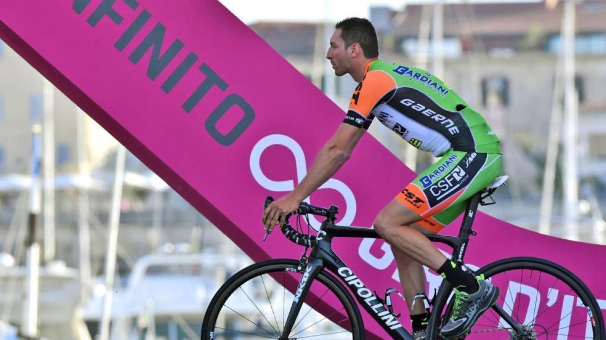 Stefano Pirazzi, en la presentación del Giro del centenario, este jueves.-DARIO BELINGHERI / AP