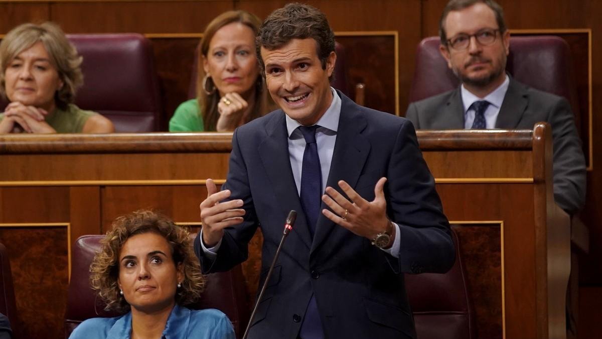 Pablo Casado, en el Congreso de los Diputados.-JOSÉ LUIS ROCA