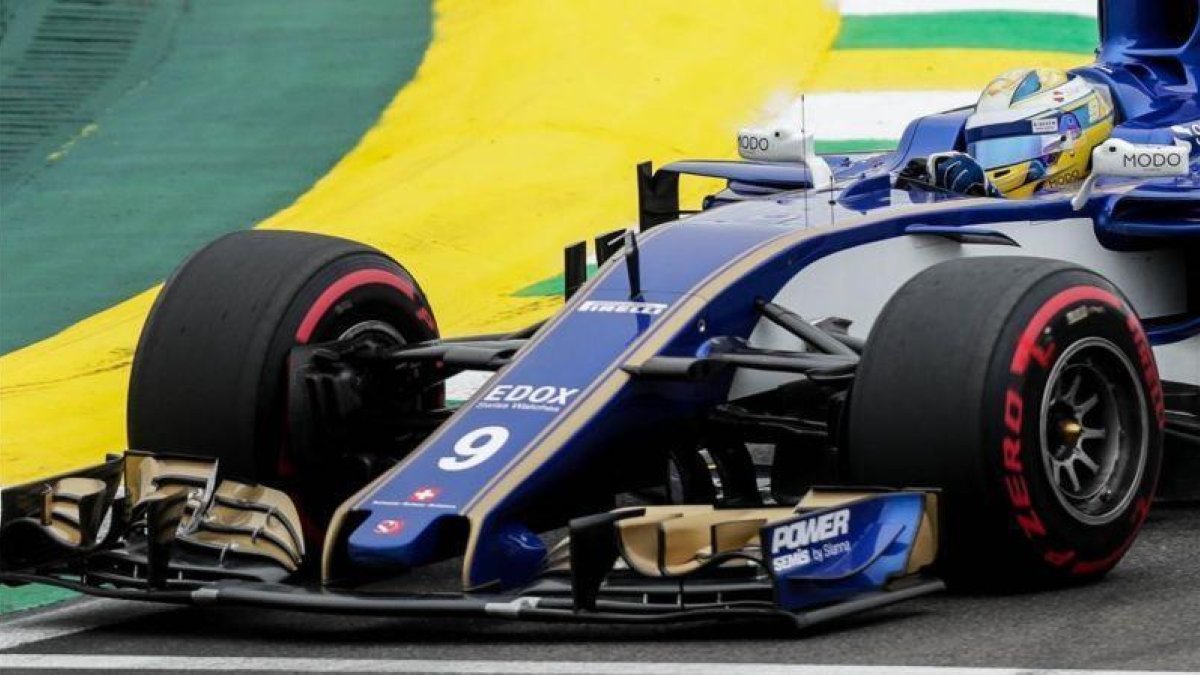 Ericsson, de Sauber, durante la clasificación de Interlagos.-FERNANDO BIZER
