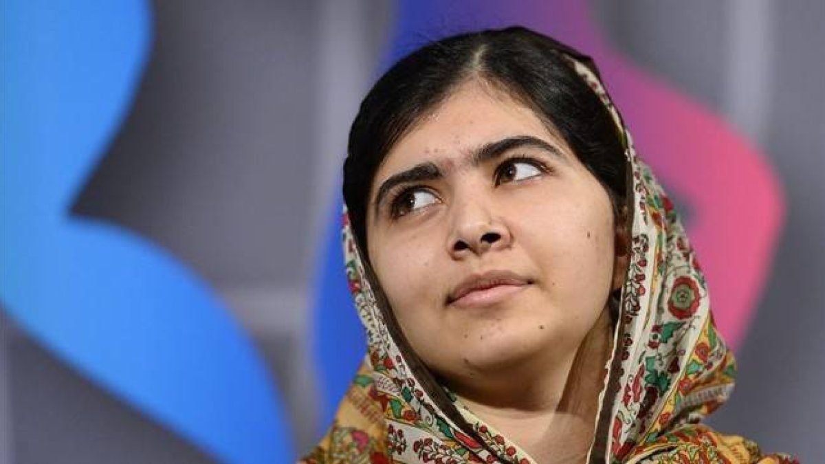 Malala Yousafzai después de haber recibido el Premio de los Niños del Mundo-
