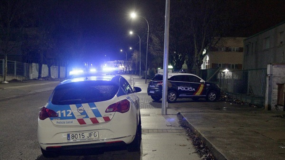 Actuación policial en el polígono soriano. LUIS ÁNGEL TEJEDOR