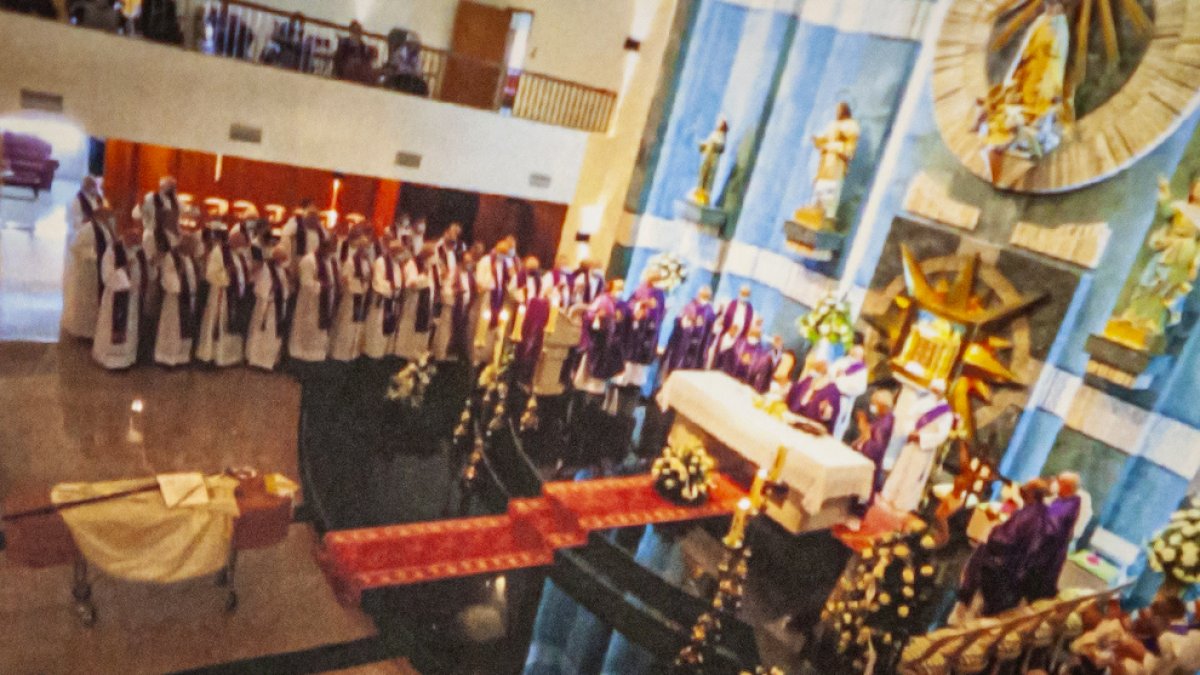 Imagen tomada de la publicación Iglesia en Soria, del funeral de Diéguez Reboredo.-HDS