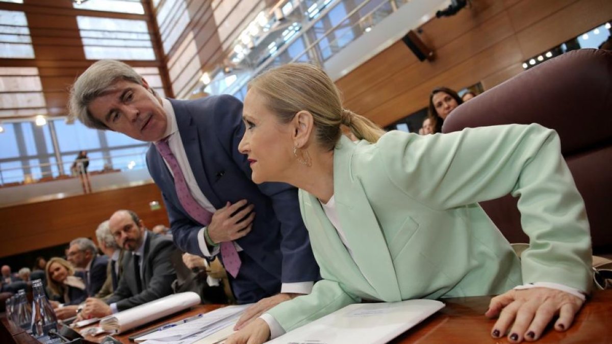 Cristina Cifuentes, en la Asamblea.-JOSE LUIS ROCA