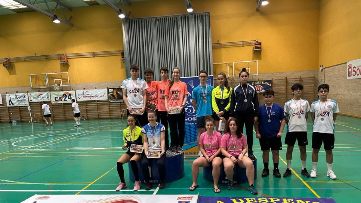 Los medallistas sub-17 en la cita del pasado fin de semana en Fuente del Rey. HDS