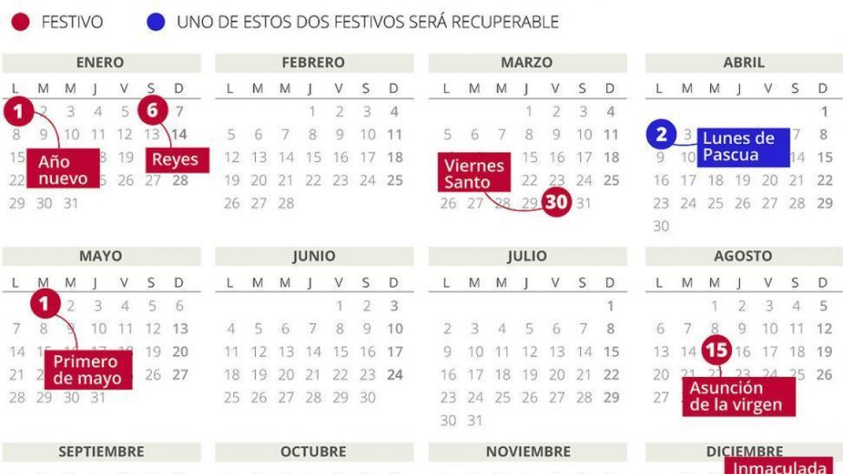 El calendario laboral-EL PERIÓDICO