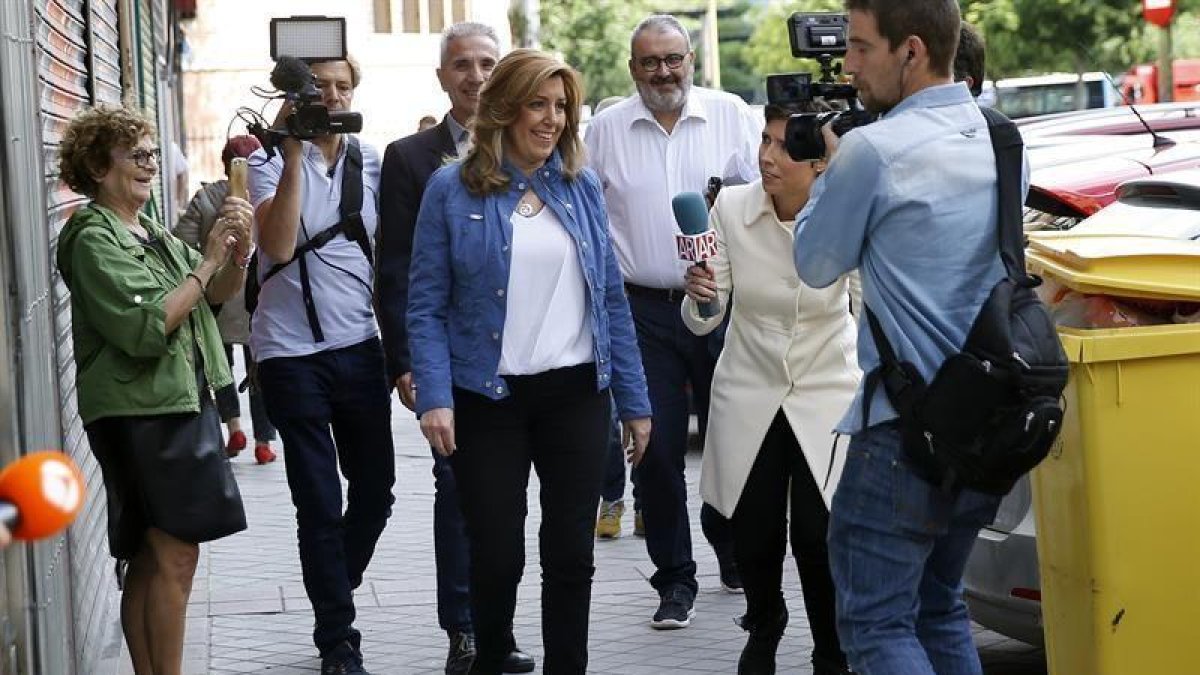 La presidenta de Andalucía atiende hoy a los medios de comunicación antes de presentar el documento