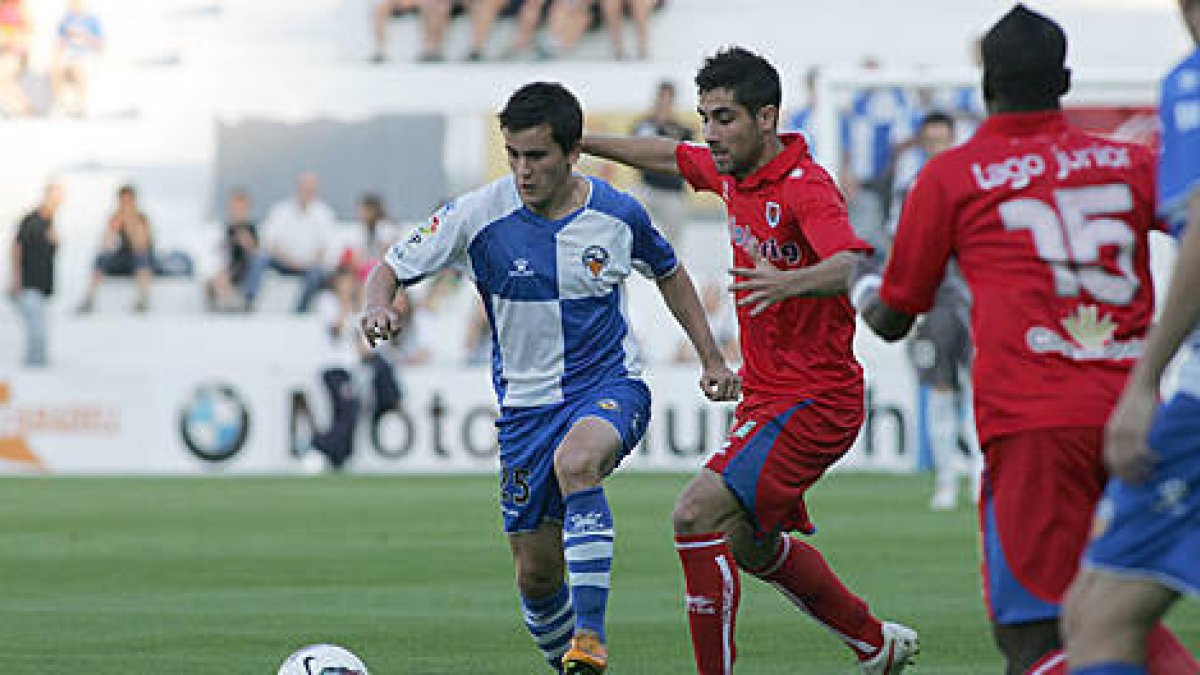 Edu Gil en el encuentro de su debut en Sabadell. / Área 11-