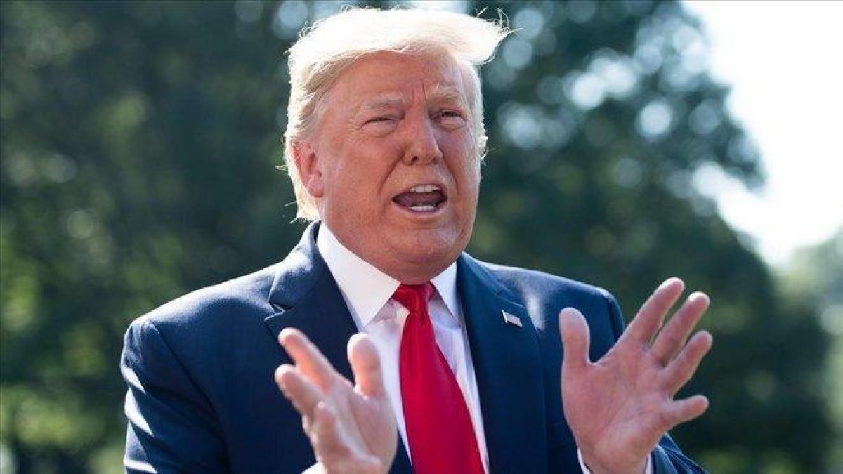 Donald Trump, el presidente de los EEUU en rueda de prensa.-AFP / SAUL LOEB