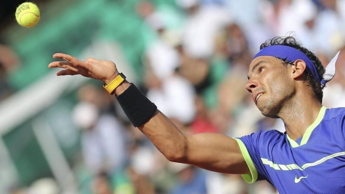 Rafa Nadal, durante el partido contra el holandés Robin Haase.-ETIENNE LAURENT