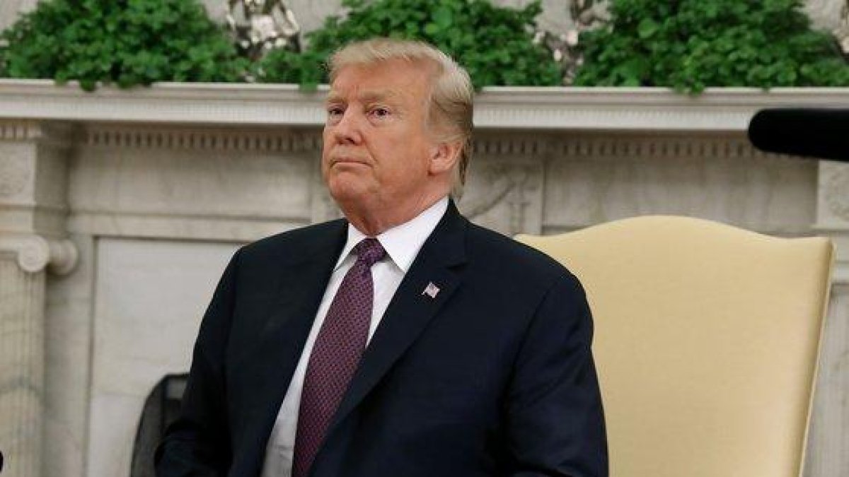 Las palabras de Trump se produjeron horas después de que Pekín anunciase que desde el 1 de junio impondrá aranceles del 25 % a bienes importados de EE.UU.-GETTY IMAGES