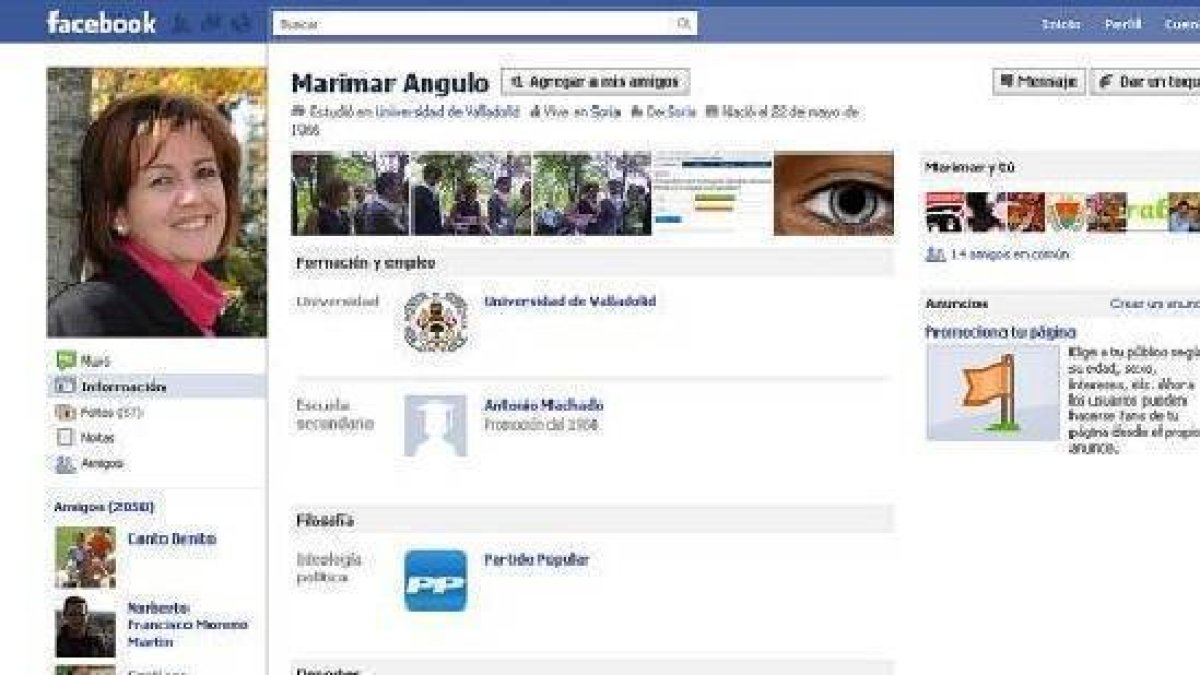 Marimar Angulo es la concejala con más amigos en Facebook. -