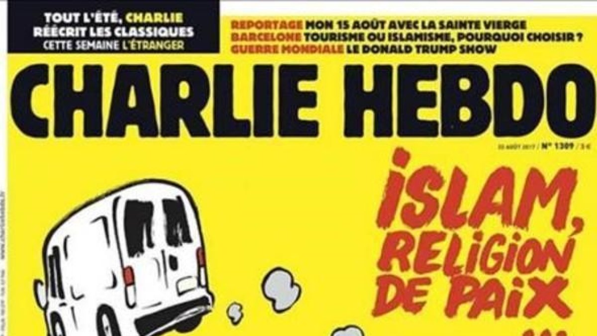 Portada del semanario satírico Charlie Hebdo, sobre los atentados de Barcelona y Cambrils.-CHARLIE HEBDO