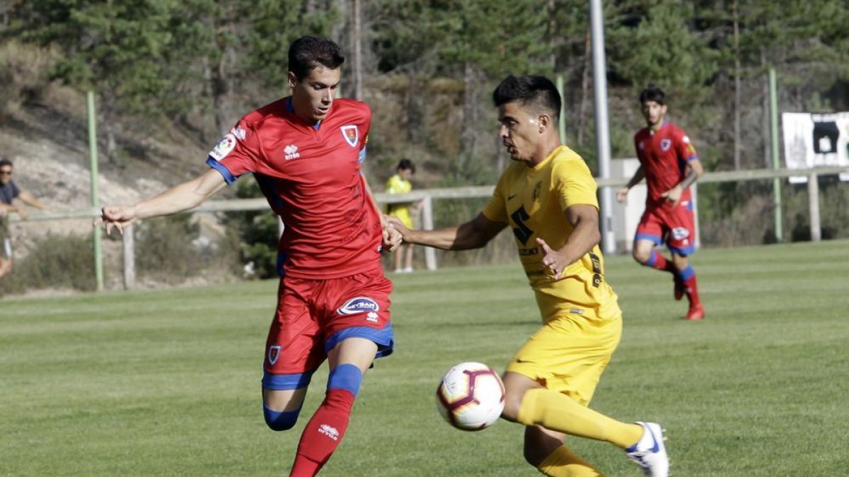 Nacho anotaba el tanto del Numancia el sábado pasado ante el Burgos.-Luis Ángel Tejedor