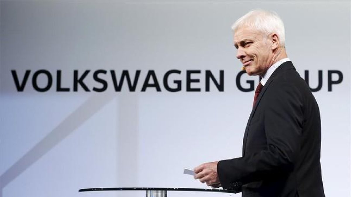 Matthias Müller, presidente de Volkswagen, en Detroit.-REUTERS / MARK BLINCH