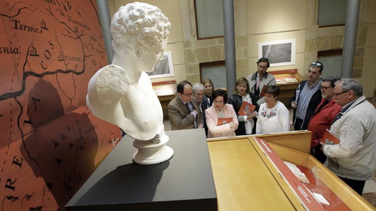 La exposición 'Los clásicos hablan de Numancia', inaugurada ayer.-Luis Ángel Tejedor