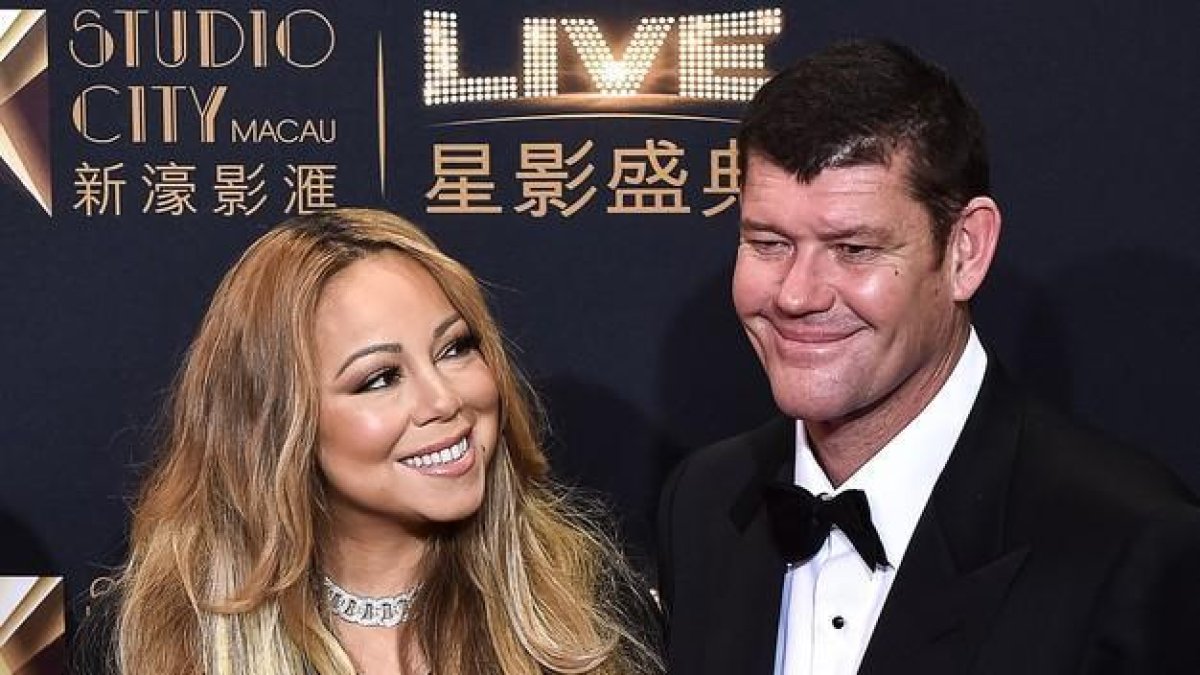 Mariah Carey con James Packer, el pasado octubre.-AFP / PHILIPPE LOPEZ