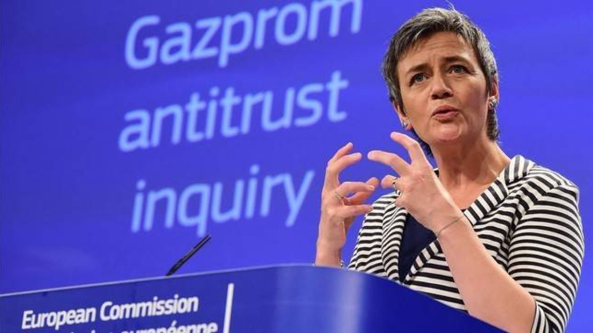 Margrethe Vestager, comisaria europa de Competencia.-Foto: AFP / EMMANUEL DUNAND