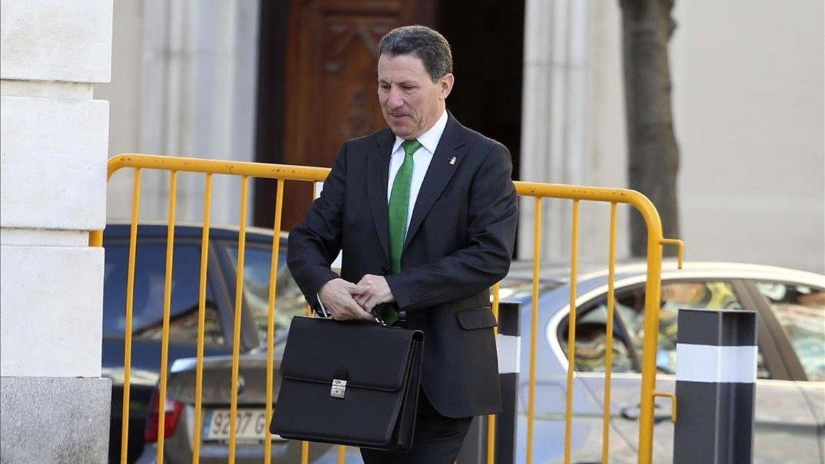 Ángel Gozalo Pascual, a su llegada al Supremo.-DAVID CASTRO