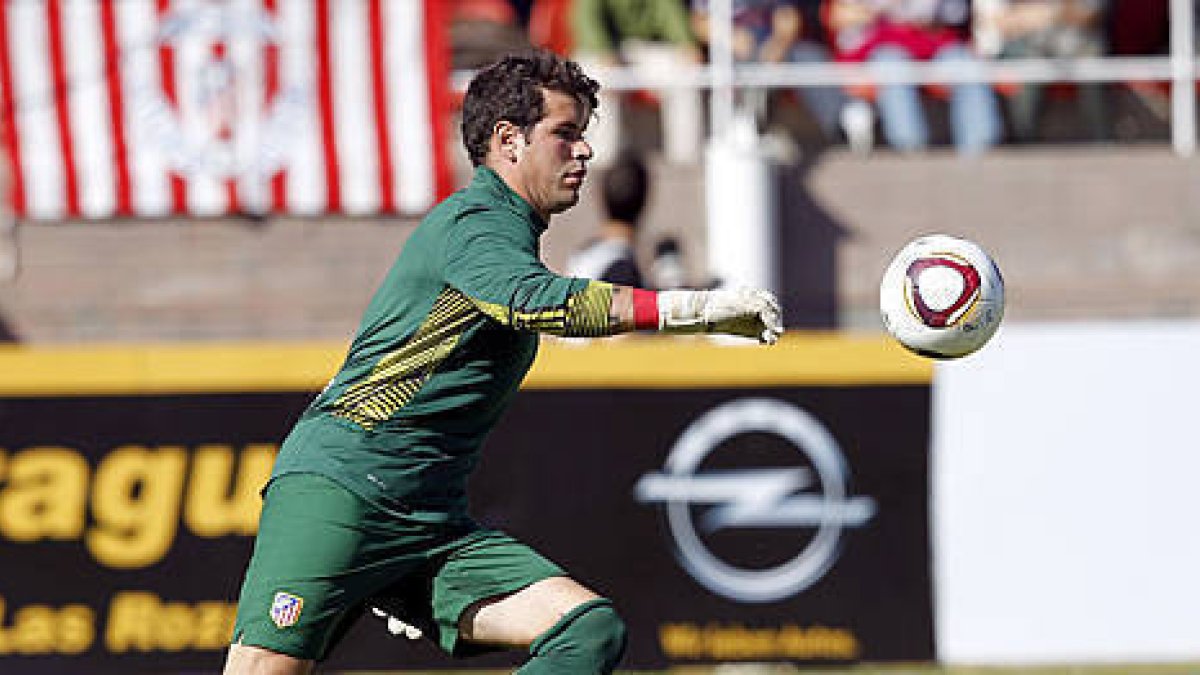 Iago Herrerín durante un partido con el Atlético de Madrid B. / KIROLDI-