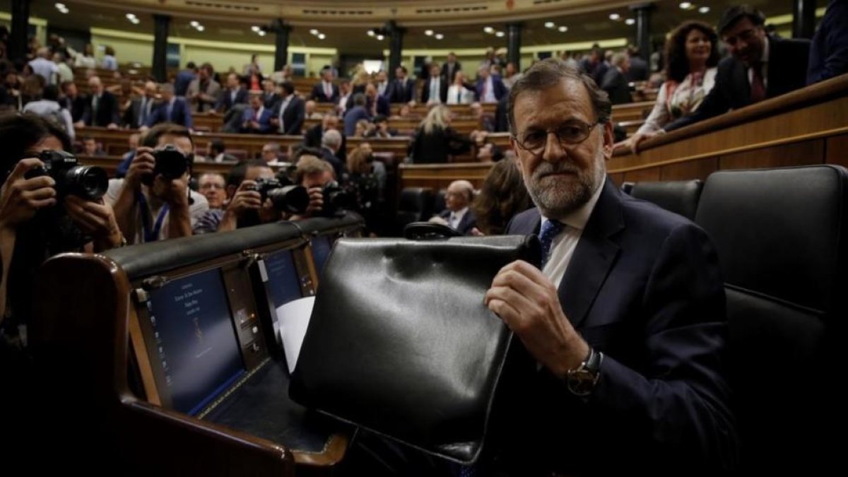 Mariano Rajoy en el pleno de investidura de la XII Legislatura.-JOSÉ LUIS ROCA