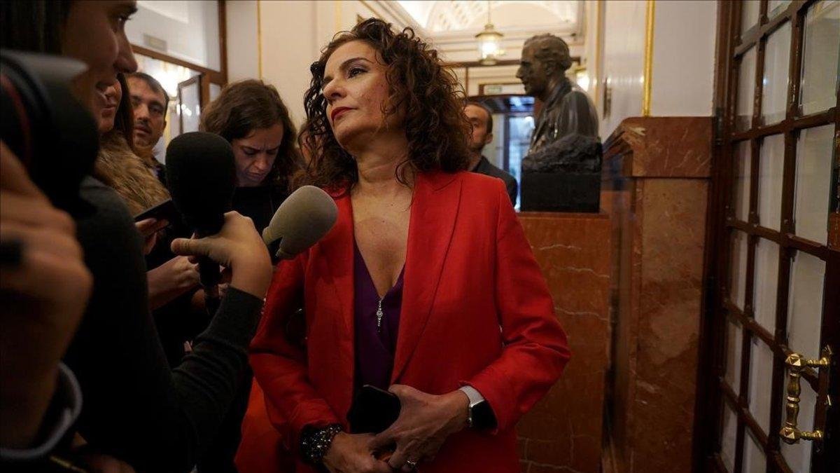 Montero, hoy, en los pasillos del Congreso-JOSE LUIS ROCA