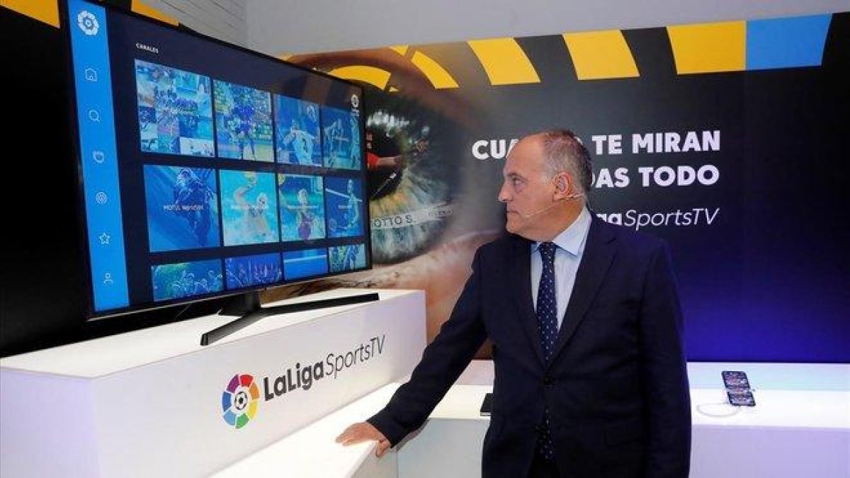 El presidente de LaLiga, Javier Tebas.-