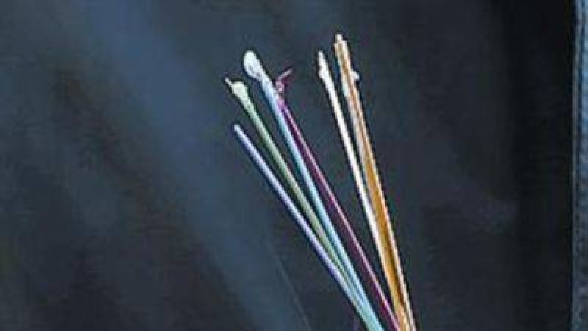 Detalle de la fibra óptica, cuyo grosor es de 0,1 milímetros.-