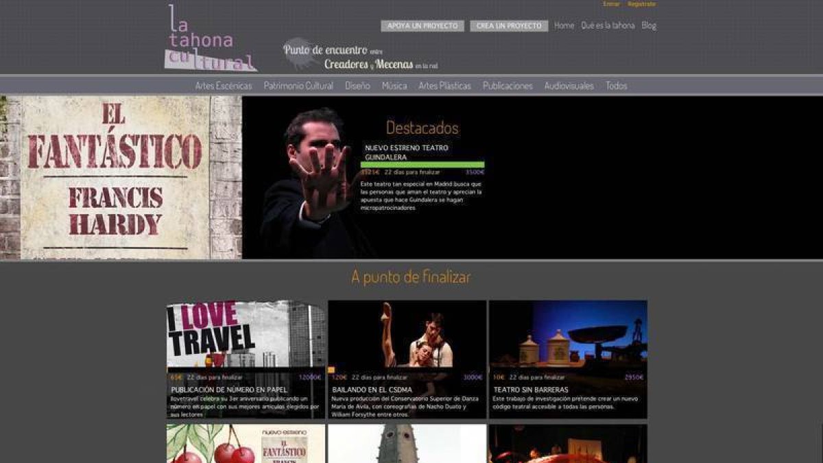 ‘La Tahona Cultural’ es una plataforma on line de crowdfunding vinculada a Salamanca. ICAL-