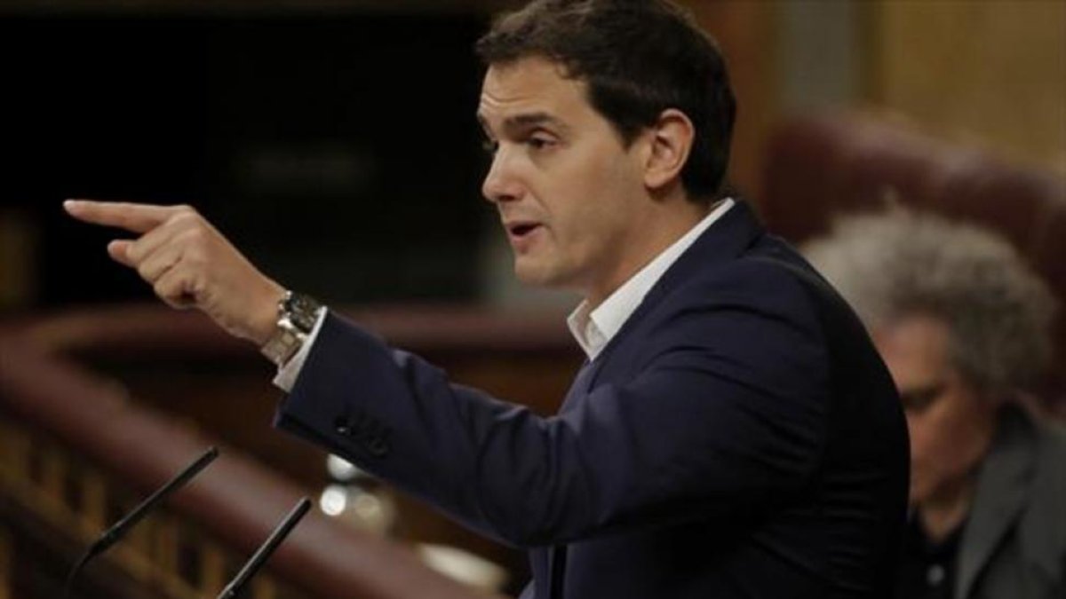 Albert Rivera, el pasado 13 de junio, en la tribuna del Congreso.-JOSE LUIS ROCA