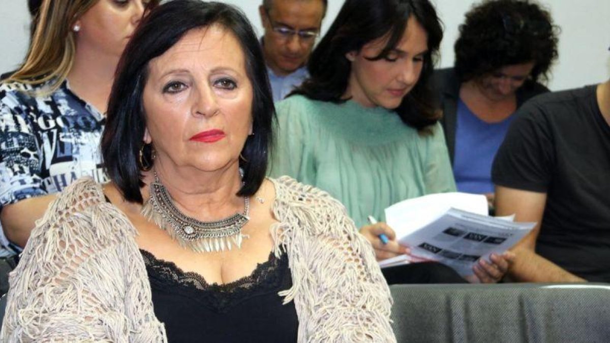 Pilar Abel, en el juzgado.-TANIA TAPIA / ACN