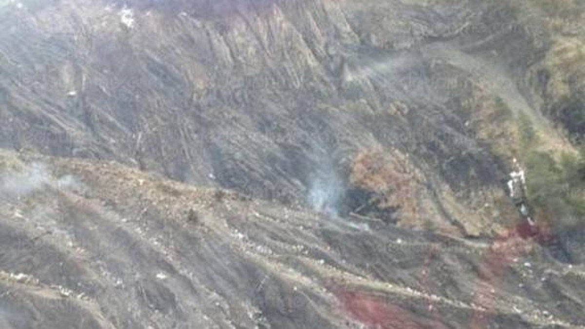 La zona del accidente del avión de Germanwings.-TWITTER