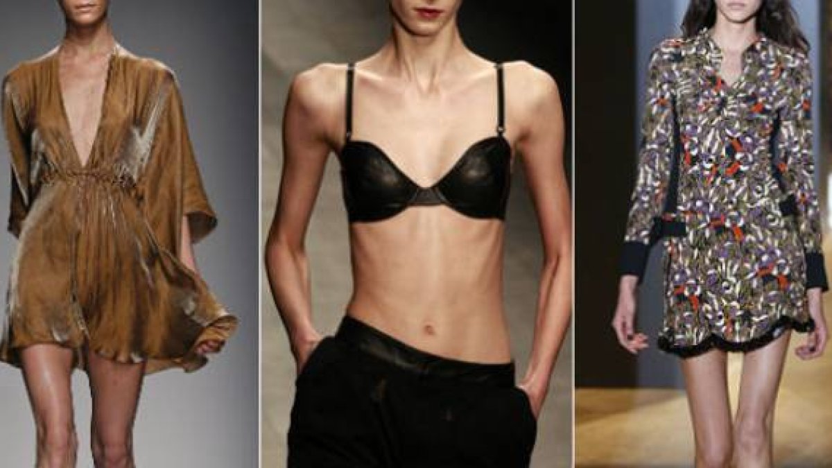 Varias modelos en desfiles en París, el pasado mes de marzo.-Foto: AFP / REUTERS