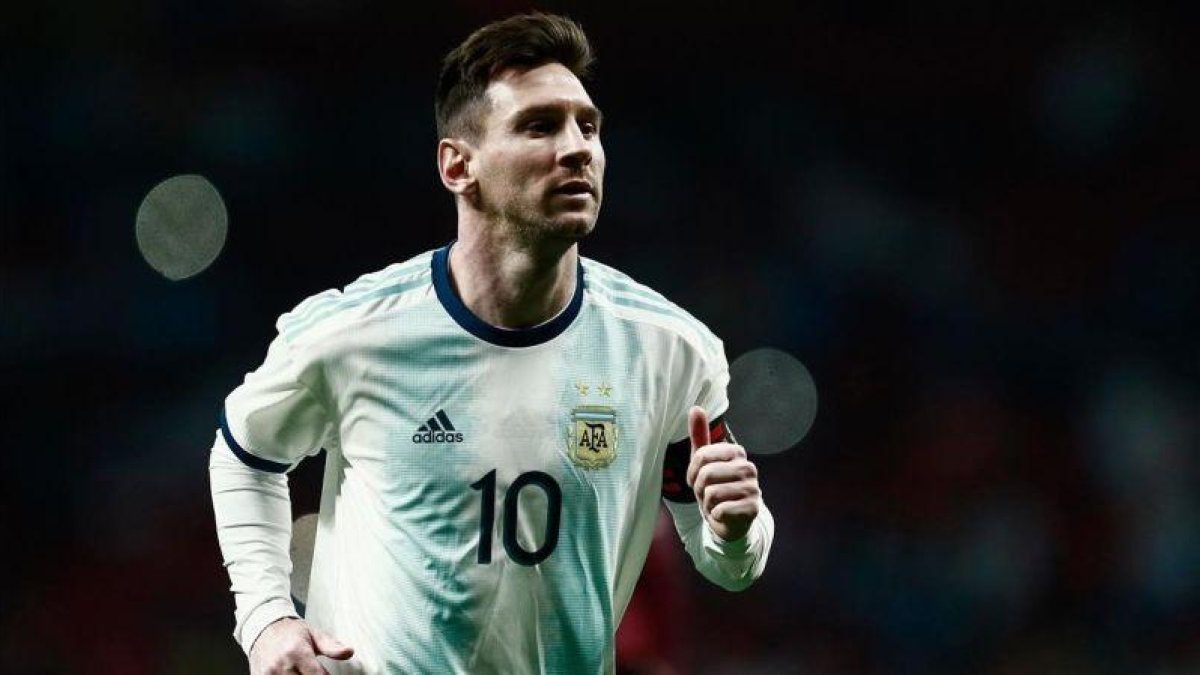 Messi, en el amistoso que perdió Argentina en el Wanda ante Venezuela.-AFP / BENJAMIN CREMEL