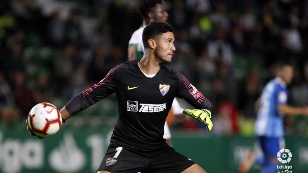 Munir se enfrentará el lunes al Numancia defendiendo la camiseta del Málaga.-LFP