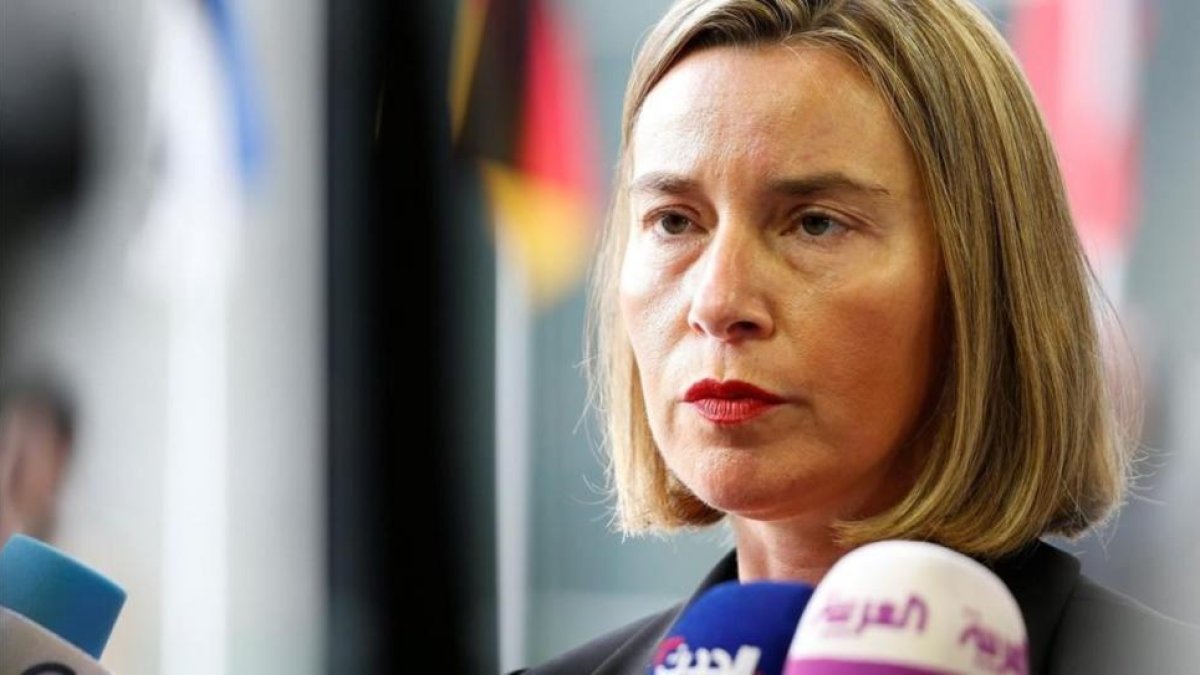 La alta representante de la Union Europea para Asuntos Exteriores, Federica Mogherini.-JULIAN WARNAND