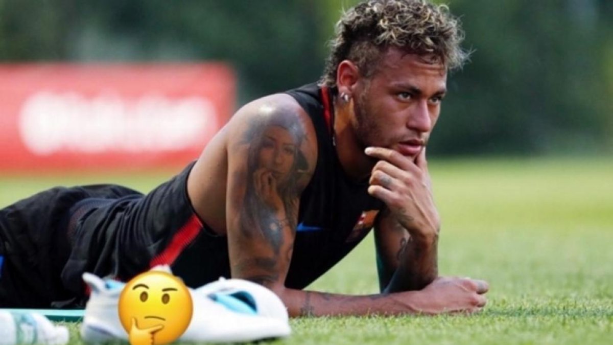 Neymar, en el entrenamiento del Barça en Nueva Jersey.-INSTAGRAM