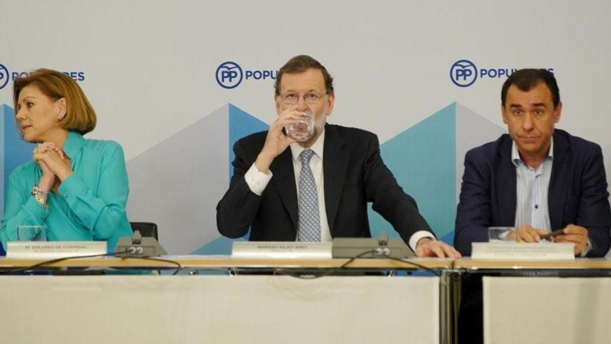 Mariano Rajoy presidiendo el Comité Ejecutivo de Partido Popular.-JOSE LUIS ROCA