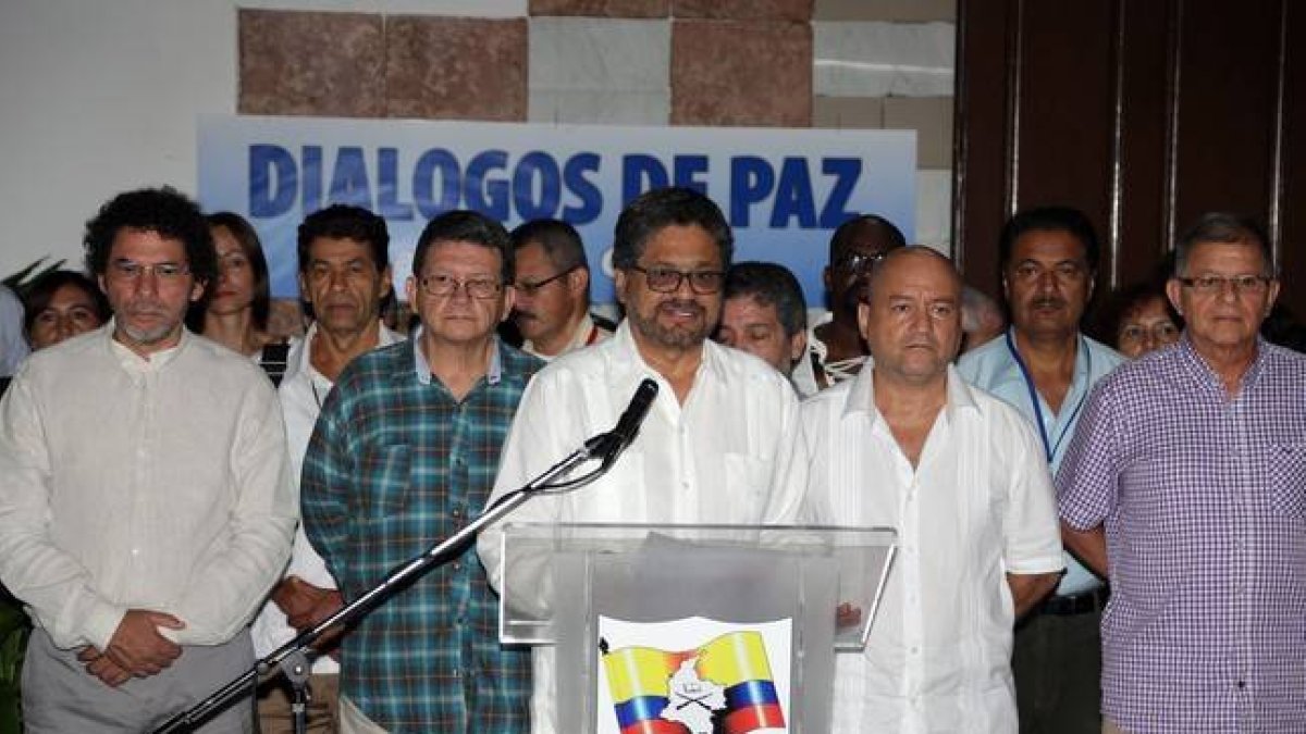 Delegación de las FARC en La Habana.-HO / AFP