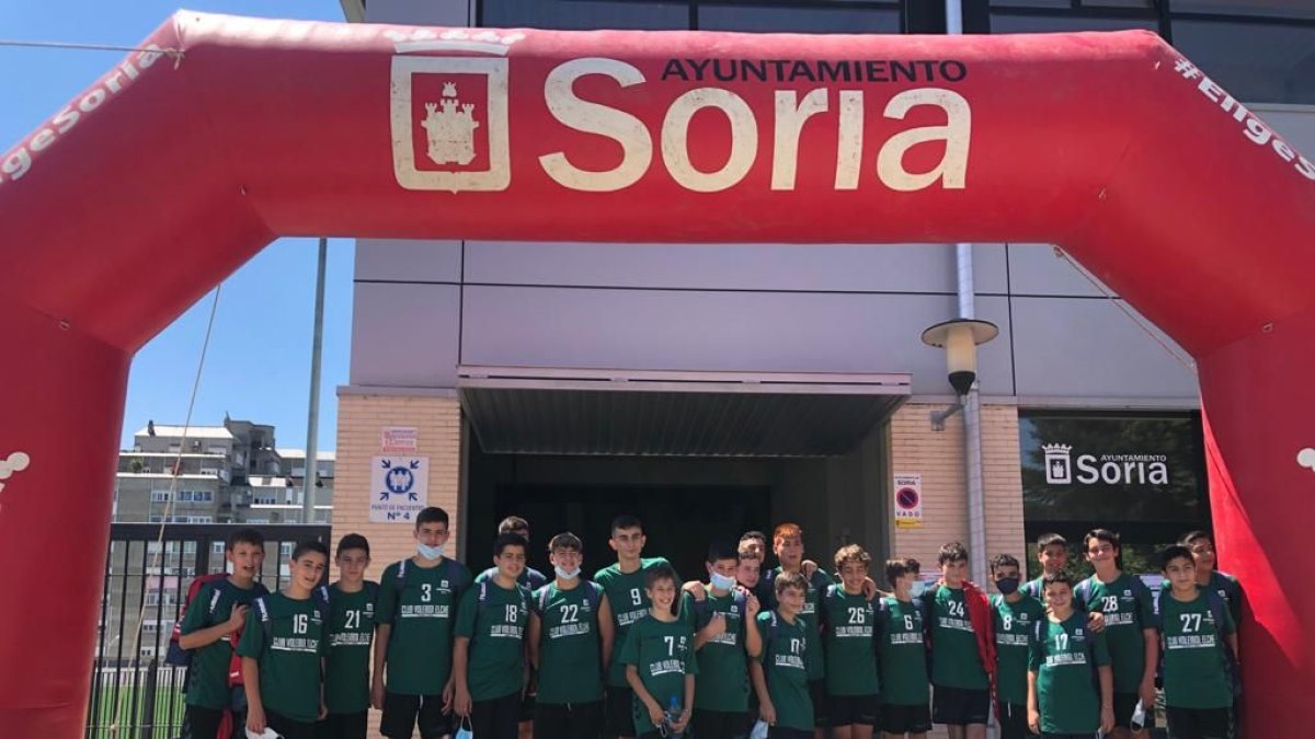 El CV Elche Salesianos es el vigente campeón de España Infantil, un titulo que lograba en Soria el año pasado. HDS