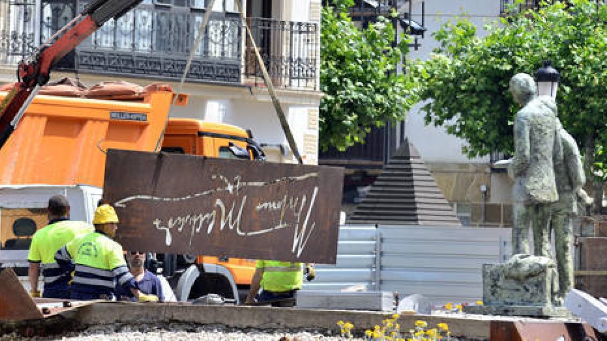 Estado ayer de las obras. / ALVARO MARTÍNEZ-