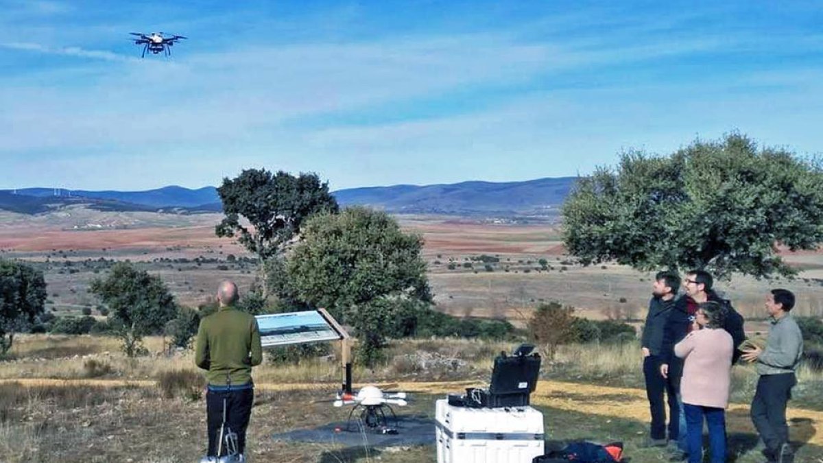 Trabajos con drones en los campamentos romanos de Renieblas-HDS