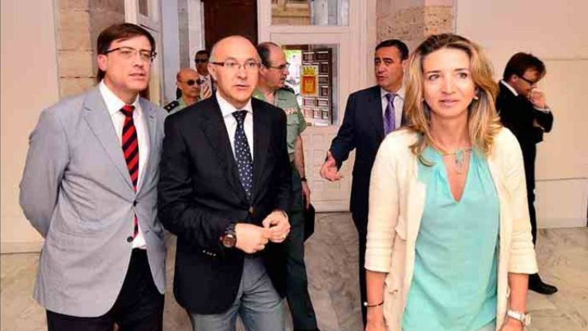 Saiz, Ruiz Medrano y García en El Burgo de Osma. / Á. MARTÍNEZ-