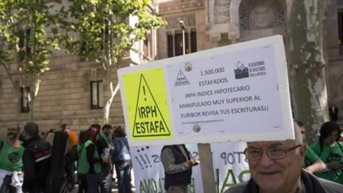 Protesta contra el índice IRPH.-JOSEP GARCIA
