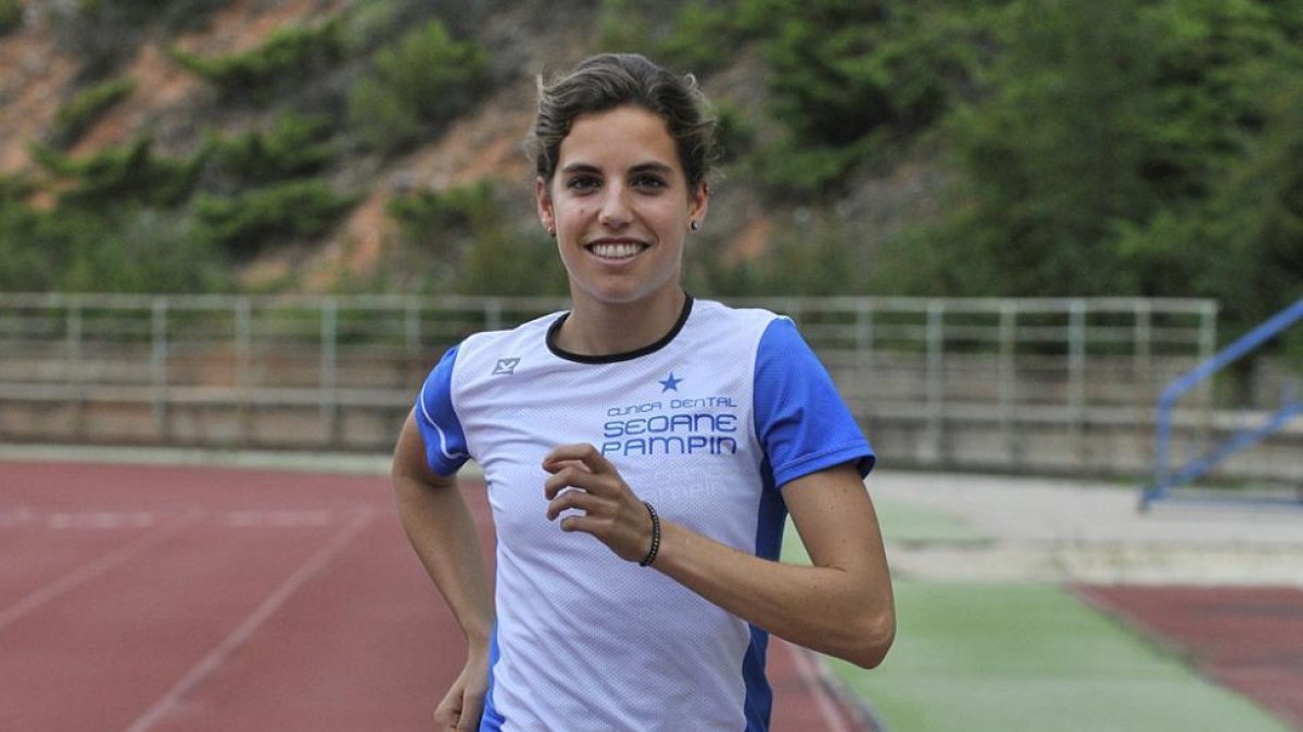Marta Pérez Miguel en una imagen de archivo durante un entrenamiento en Los Pajaritos.-VALENTÍN GUISANDE