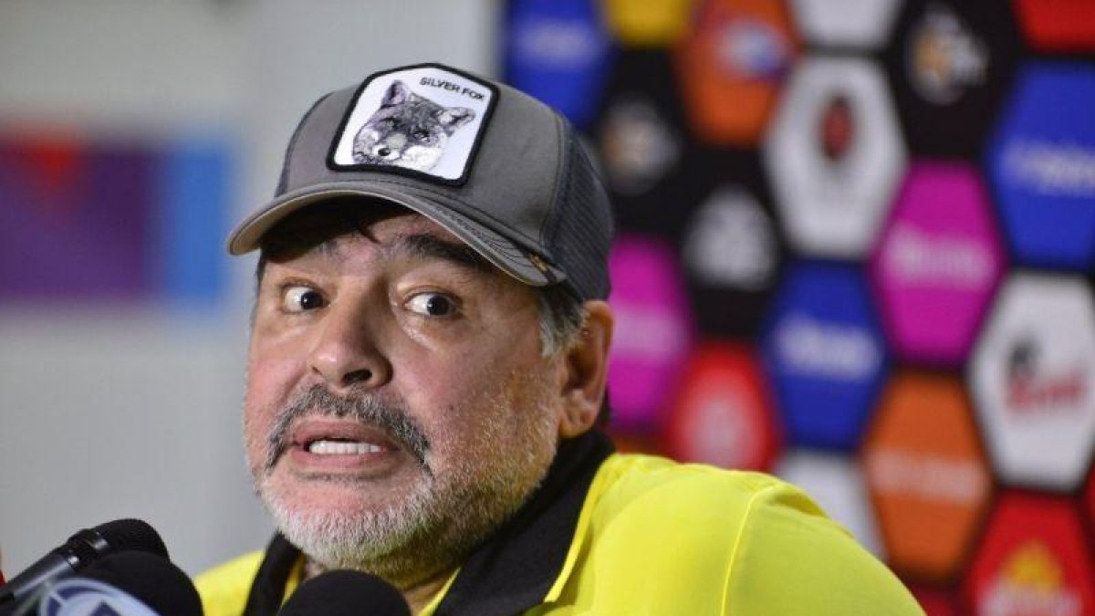 l técnico argentino de Dorados de Sinaloa, Diego Armando Maradona.-EFE