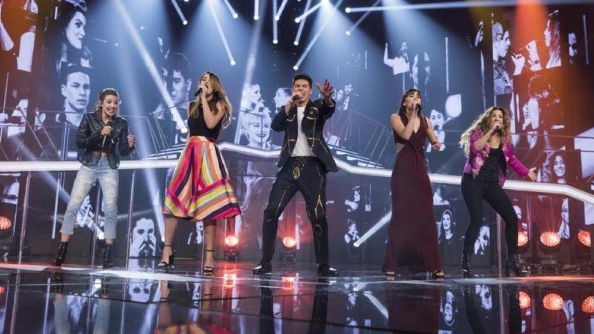 Los cinco finalistas de OT 2017: Ana Guerra, Amaia, Alfred, Aitana y Miriam.-JOSEP ECHABURU