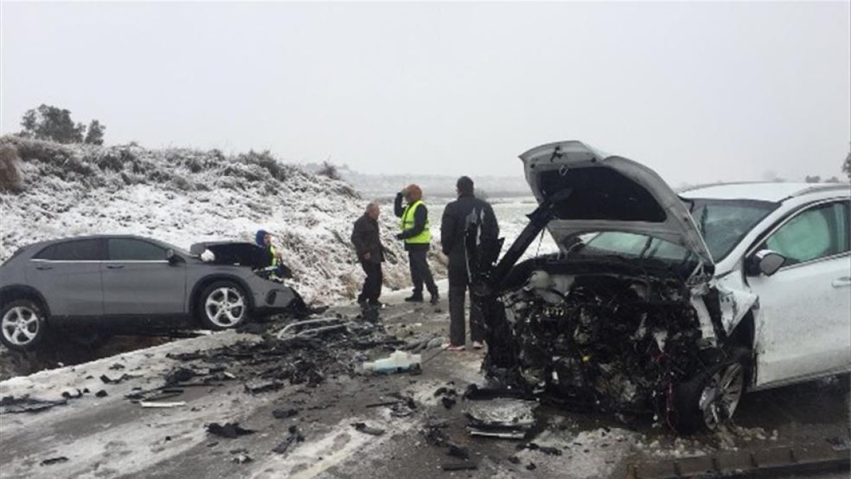 Accidente ocurrido en Binaced en Febrero de este año-RADIO HUESCA
