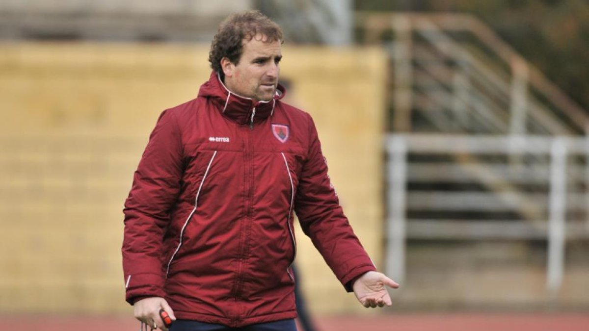 Jagoba Arrasate en un entrenamiento de esta semana en el anexo de Los Pajaritos.-Valentín Guisande