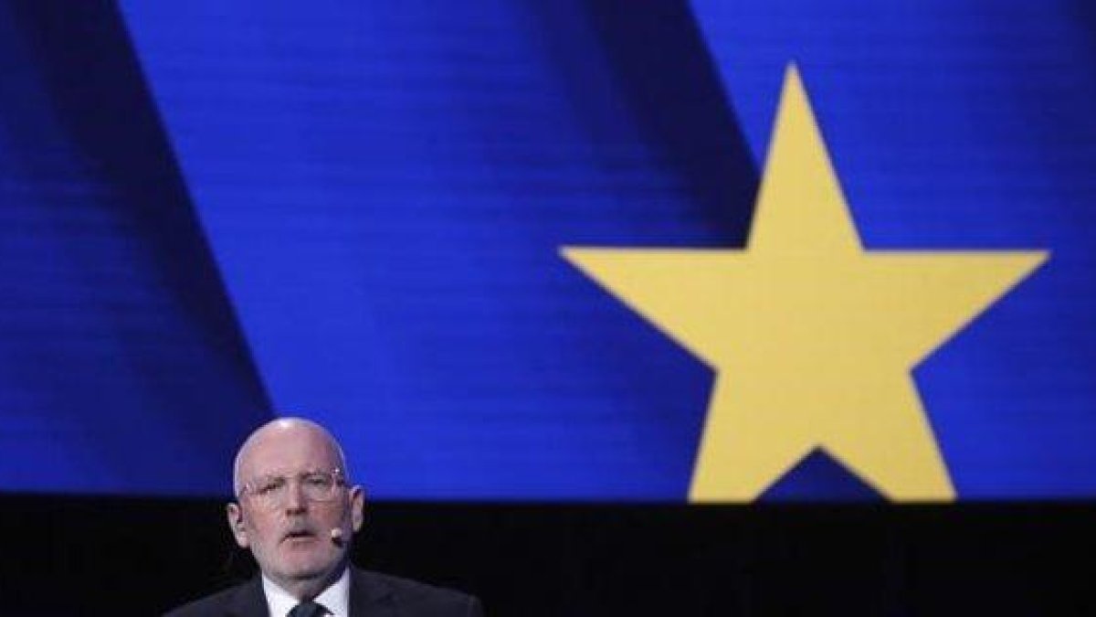 El vicepresidente de la Comisión Europea, Frans Timmermans.-AP